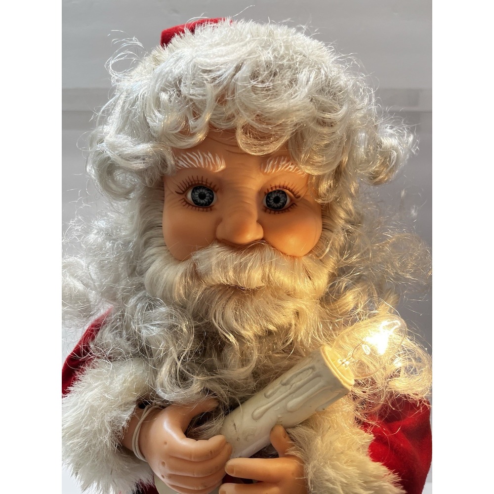 Vintage Christmas Santa's Best Santa Claus Figure Illuminated Candle 20" *Read* - Picture 2 of 16